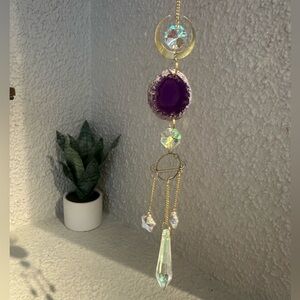 Purple Agate Crystal Sun Catcher